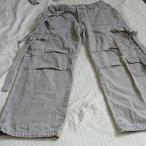 Men's Gray Cargo Pants - Casual Utility Style